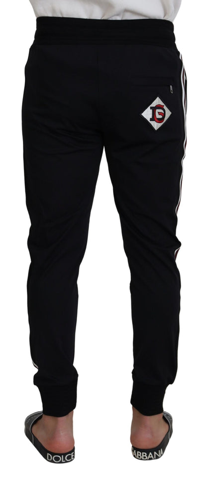 Dolce & Gabbana Chic Black Cotton Designer Trousers Dolce & Gabbana