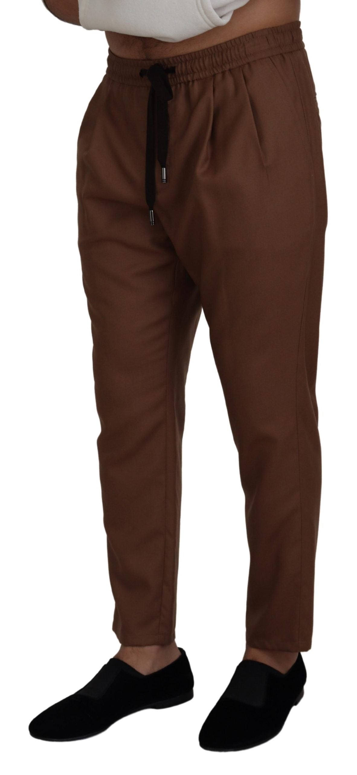 Dolce & Gabbana Chic Brown Cashmere-Silk Jogger Pants Dolce & Gabbana