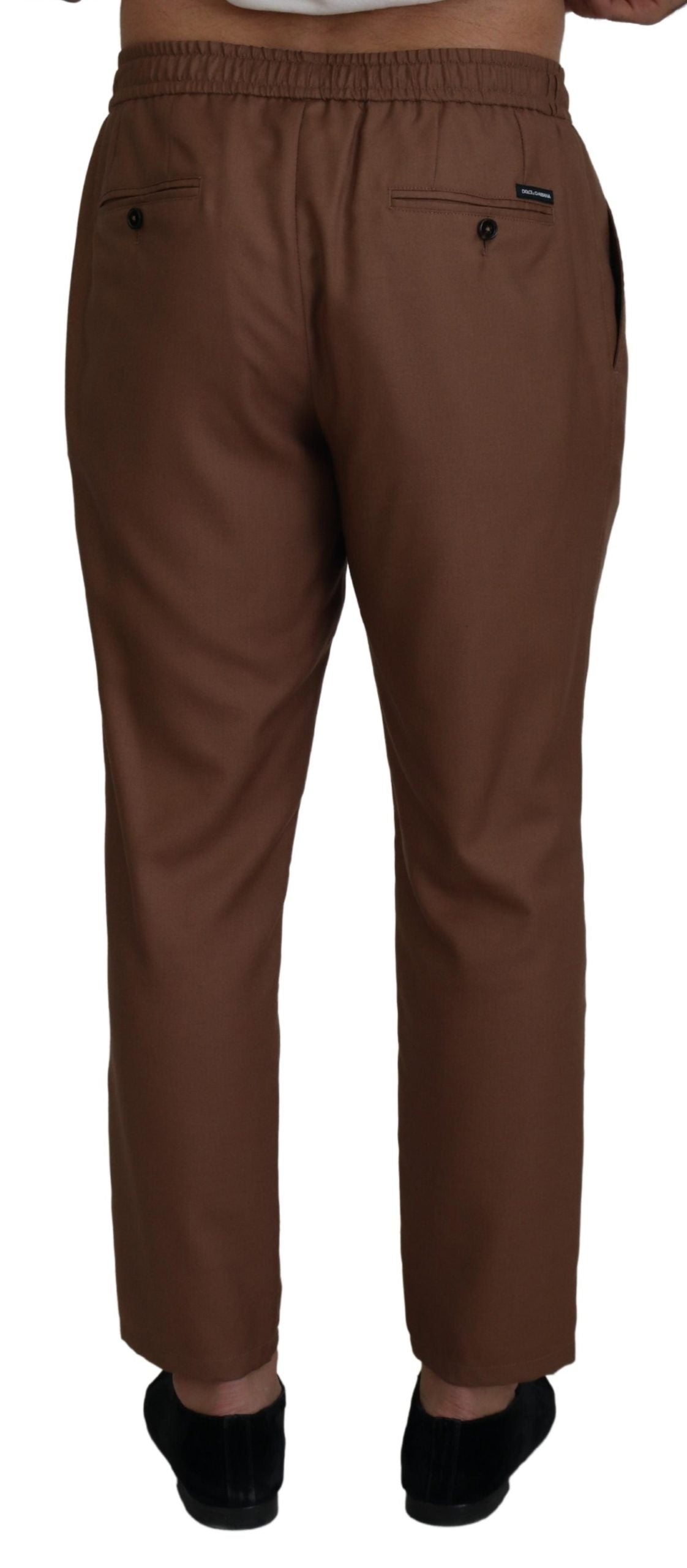 Dolce & Gabbana Chic Brown Cashmere-Silk Jogger Pants Dolce & Gabbana