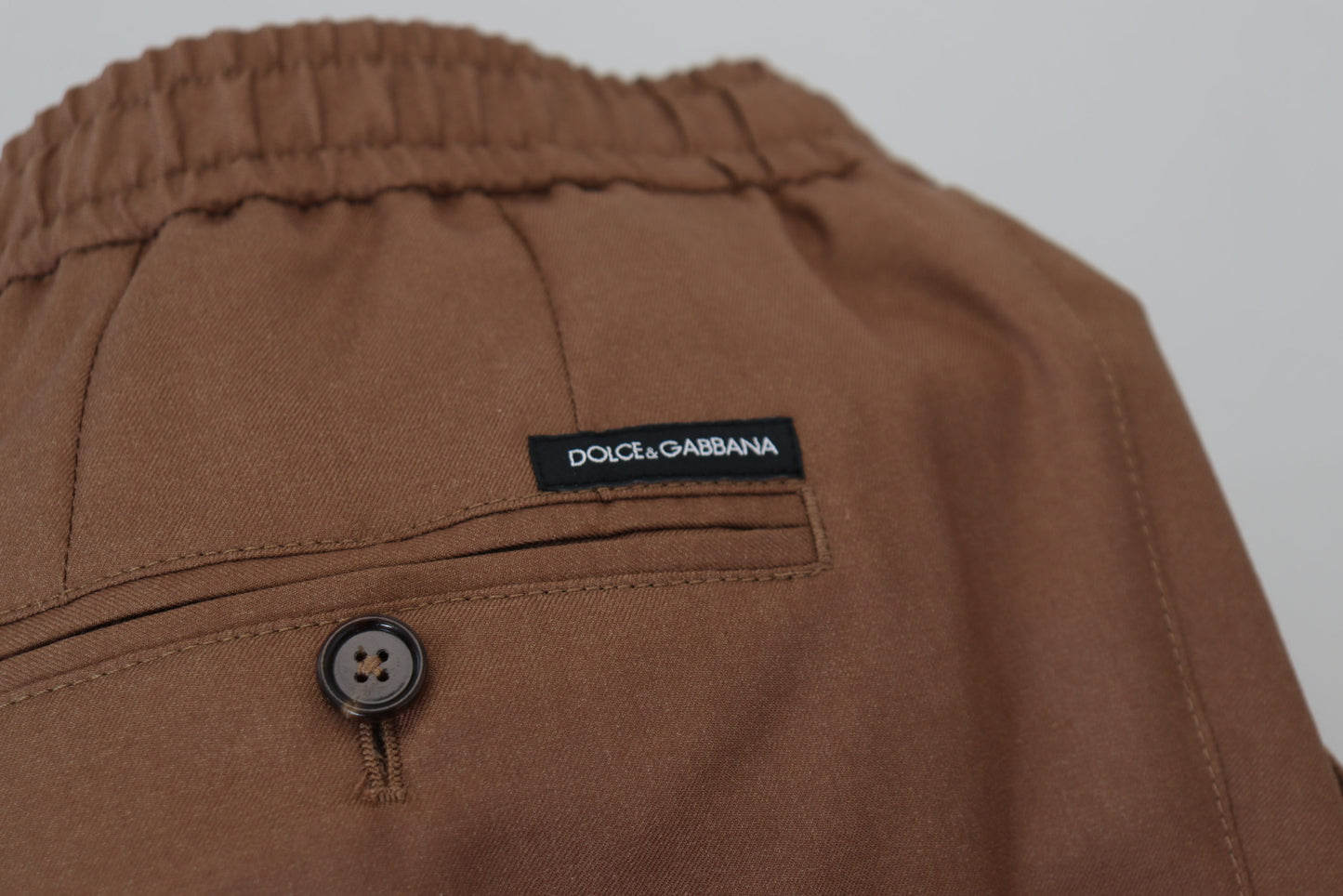 Dolce & Gabbana Chic Brown Cashmere-Silk Jogger Pants Dolce & Gabbana