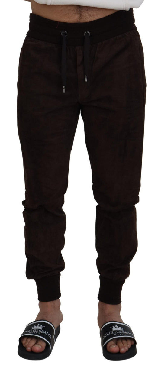 Dolce & Gabbana Stunning Authentic Jogger Pants in Brown Dolce & Gabbana