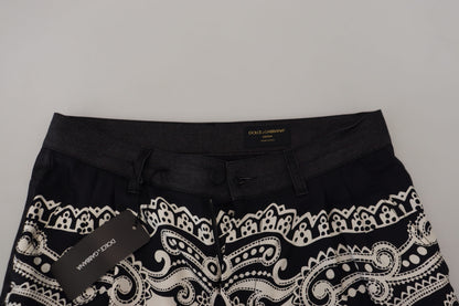 Dolce & Gabbana Elegant Bandana Print Silk-Cotton Pants Dolce & Gabbana