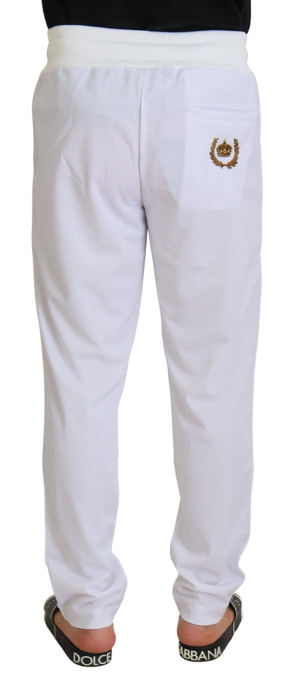 Dolce & Gabbana Elegant White Jogger Pants for Sophisticated Comfort Dolce & Gabbana