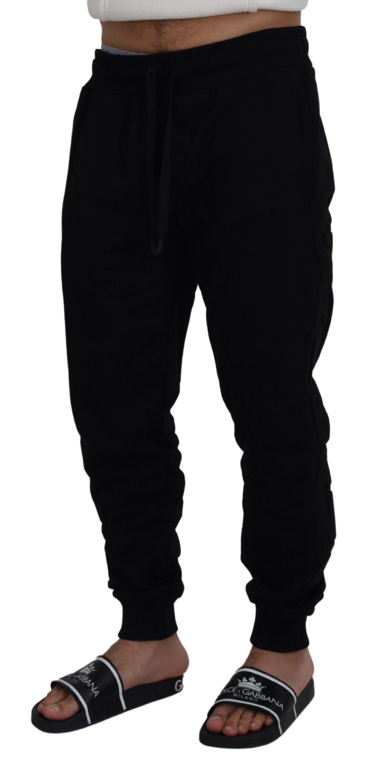 Dolce & Gabbana Elegant Black Cotton Jogger Pants Dolce & Gabbana