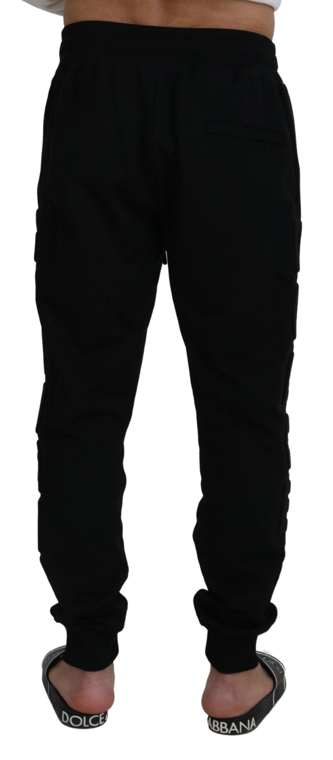 Dolce & Gabbana Elegant Black Cotton Jogger Pants Dolce & Gabbana