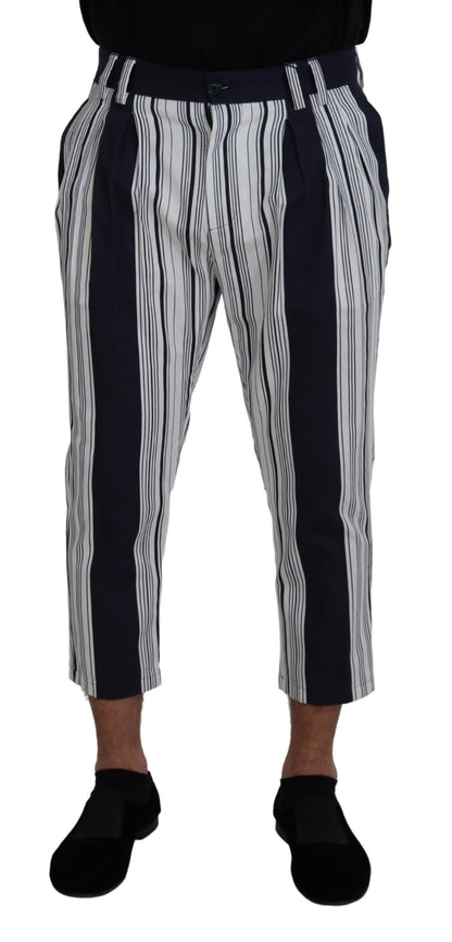 Dolce & Gabbana Elegant Striped Cotton Pants for Men Dolce & Gabbana