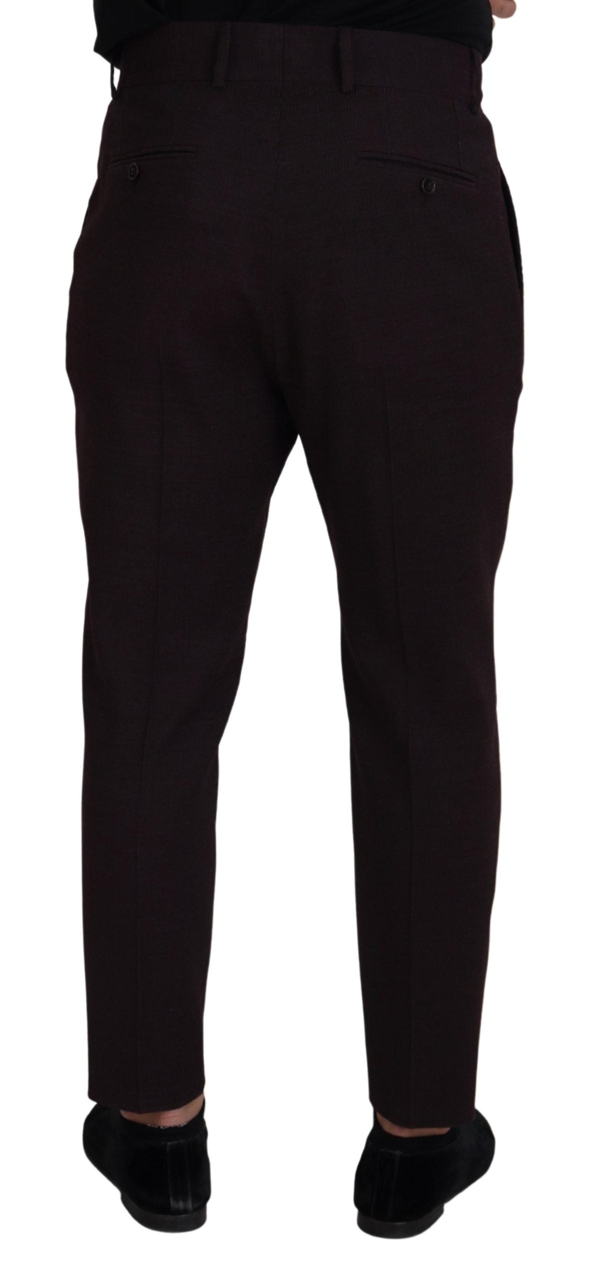 Dolce & Gabbana Elegant Brown Cotton Blend Trousers Dolce & Gabbana