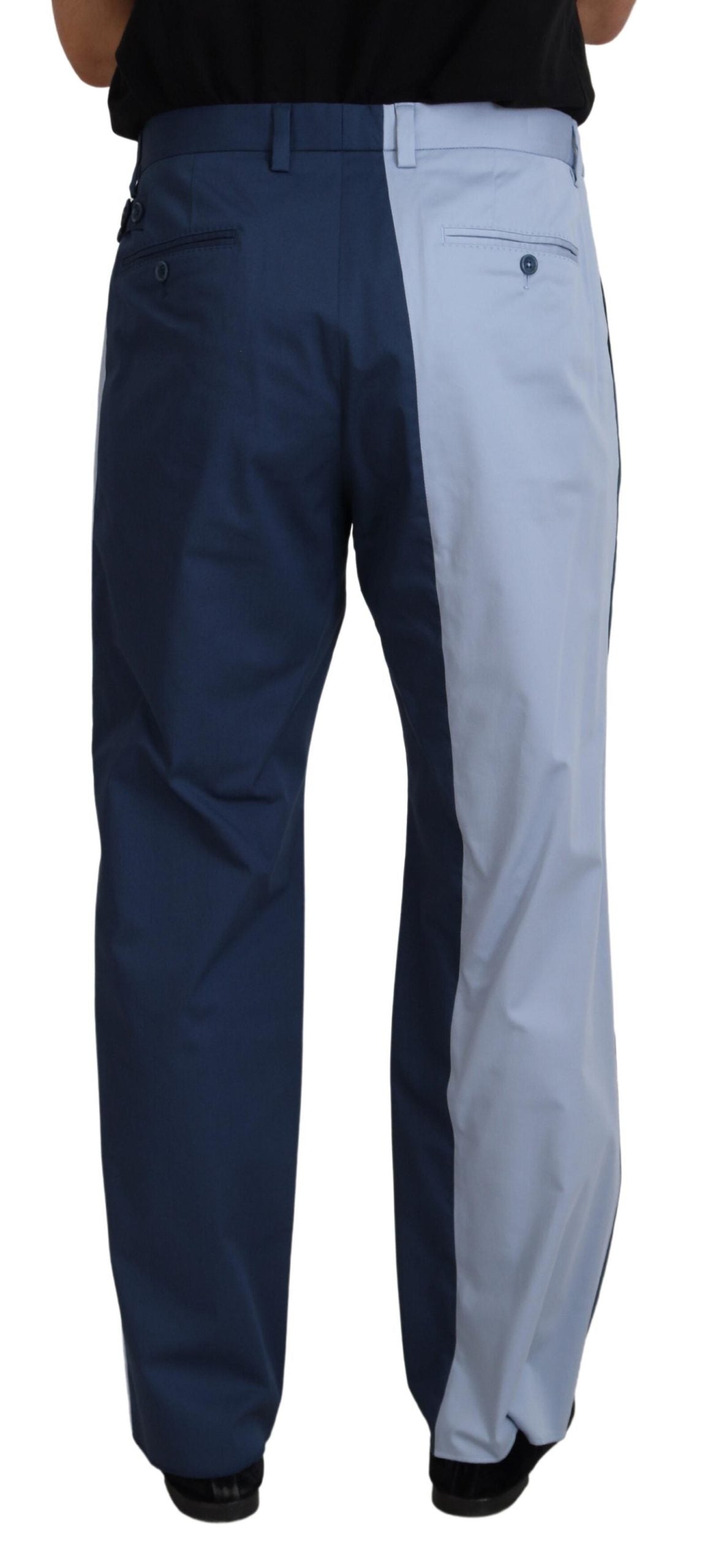 Dolce & Gabbana Elegant Blue Cotton Blend Pants for Men Dolce & Gabbana