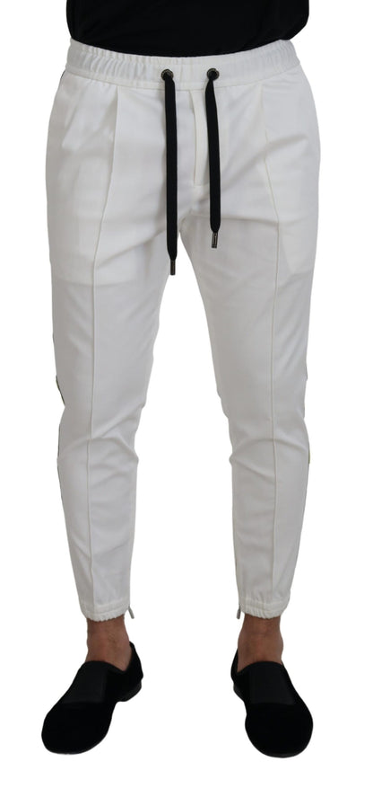 Dolce & Gabbana Elegant White Cotton Jogger Pants Dolce & Gabbana