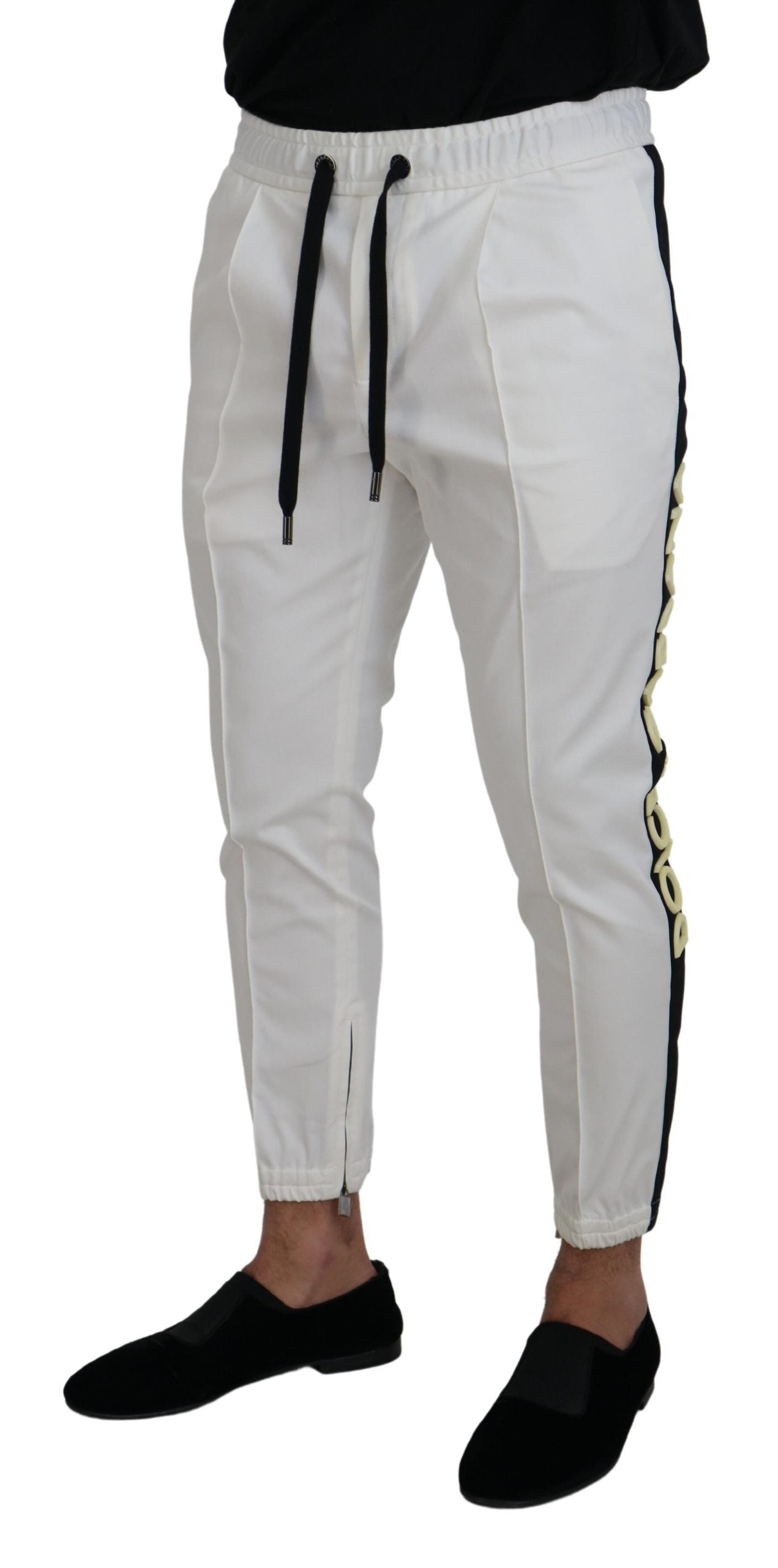 Dolce & Gabbana Elegant White Cotton Jogger Pants Dolce & Gabbana