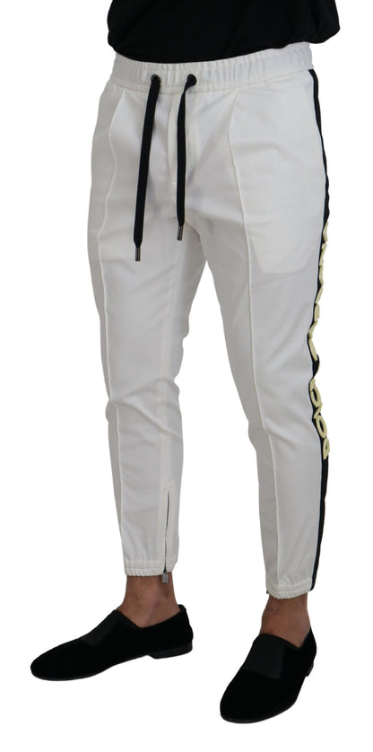 Dolce & Gabbana Elegant White Cotton Jogger Pants Dolce & Gabbana