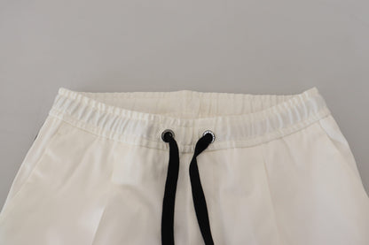 Dolce & Gabbana Elegant White Cotton Jogger Pants Dolce & Gabbana