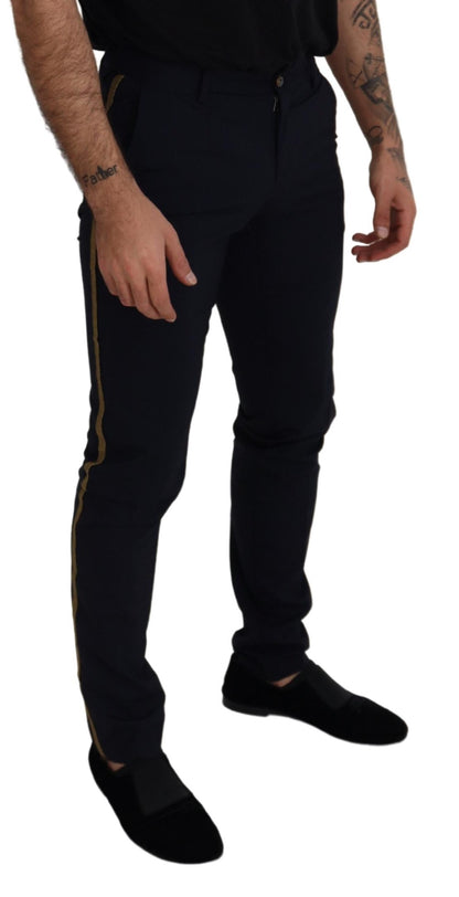 Dolce & Gabbana Elegant Black Wool-Blend Trousers Dolce & Gabbana