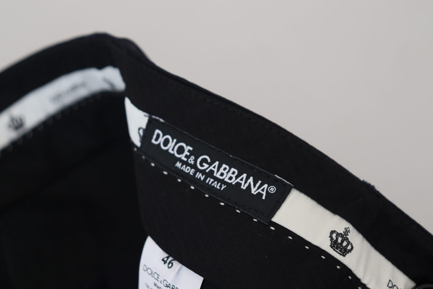 Dolce & Gabbana Elegant Black Wool-Blend Trousers Dolce & Gabbana