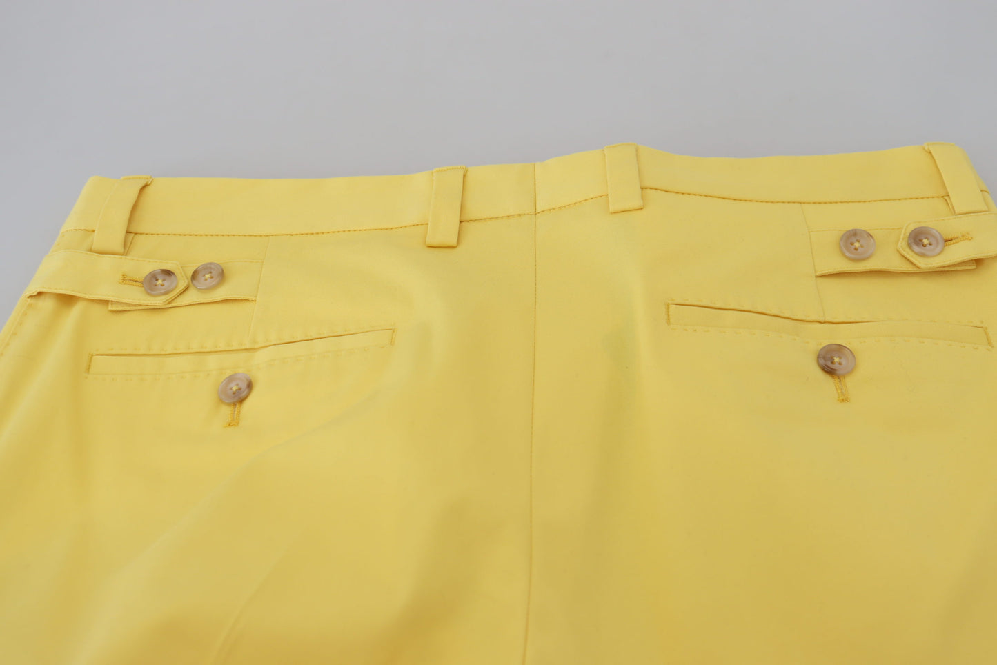 Dolce & Gabbana Sun-Kissed Yellow Cotton Trousers Dolce & Gabbana