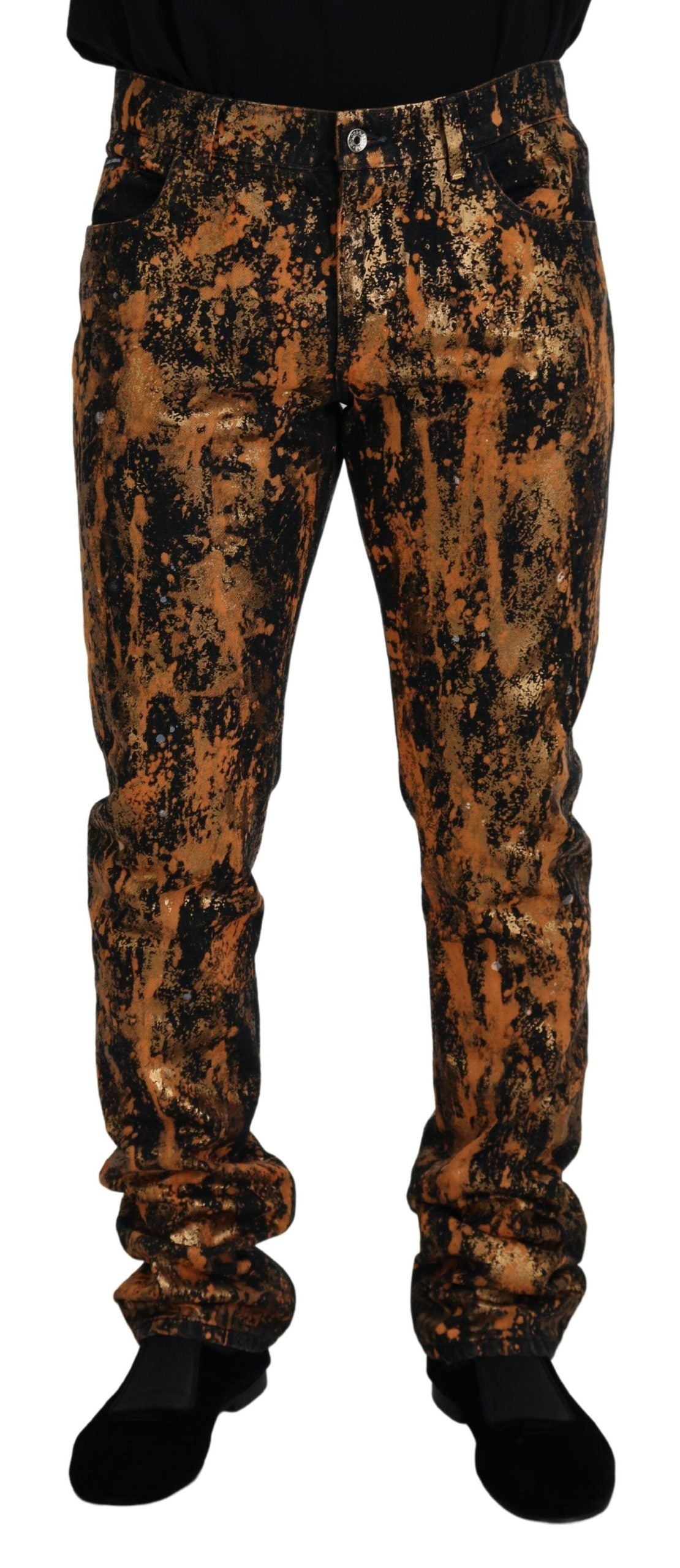 Dolce & Gabbana Golden Ash Cotton Denim Pants Dolce & Gabbana