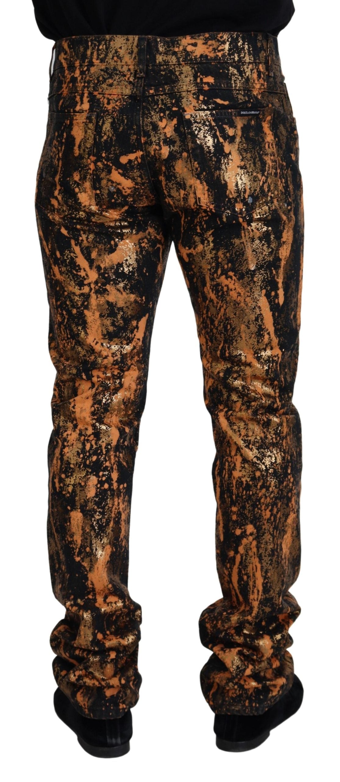 Dolce & Gabbana Golden Ash Cotton Denim Pants Dolce & Gabbana