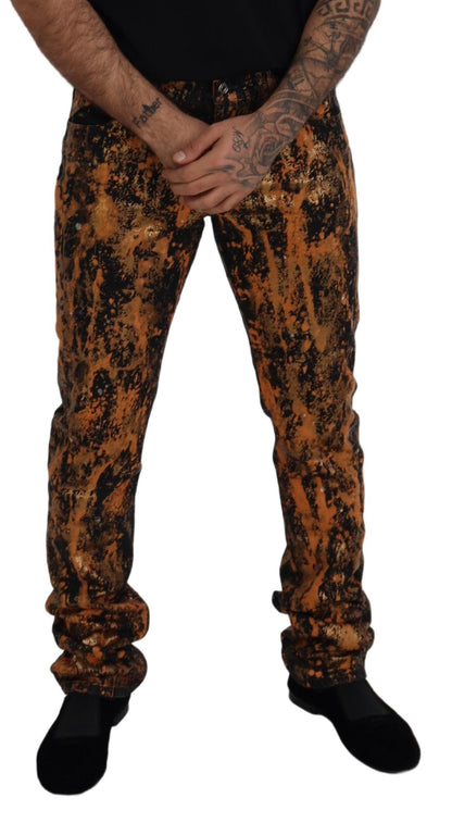 Dolce & Gabbana Golden Ash Cotton Denim Pants Dolce & Gabbana