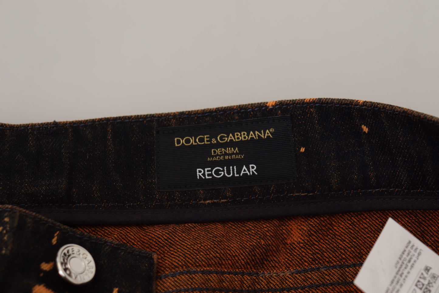 Dolce & Gabbana Golden Ash Cotton Denim Pants Dolce & Gabbana