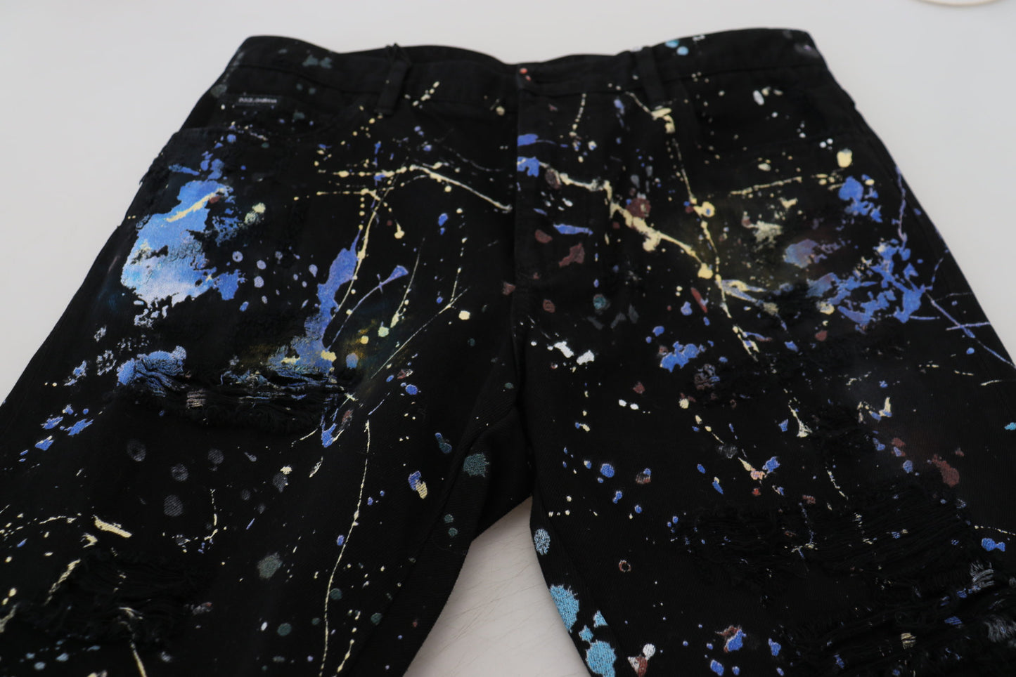 Dolce & Gabbana Exquisite Color Splash Print Denim Pants Dolce & Gabbana