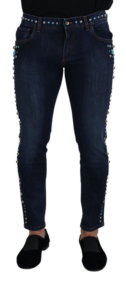 Dolce & Gabbana Studded Opulence Denim Jeans Dolce & Gabbana