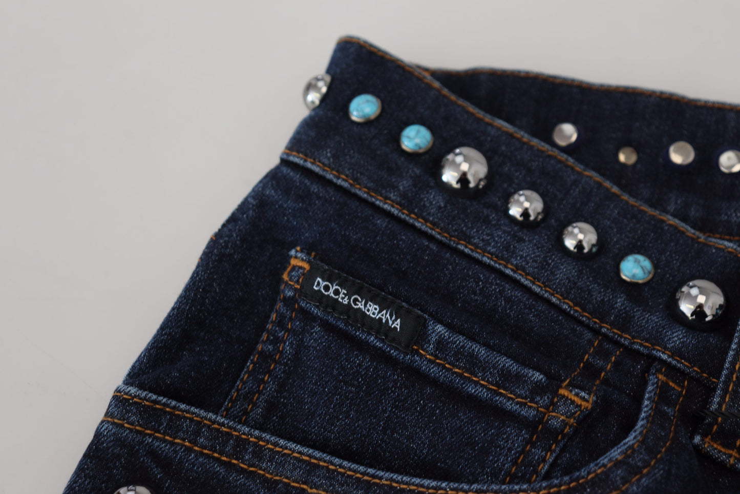 Dolce & Gabbana Studded Opulence Denim Jeans Dolce & Gabbana