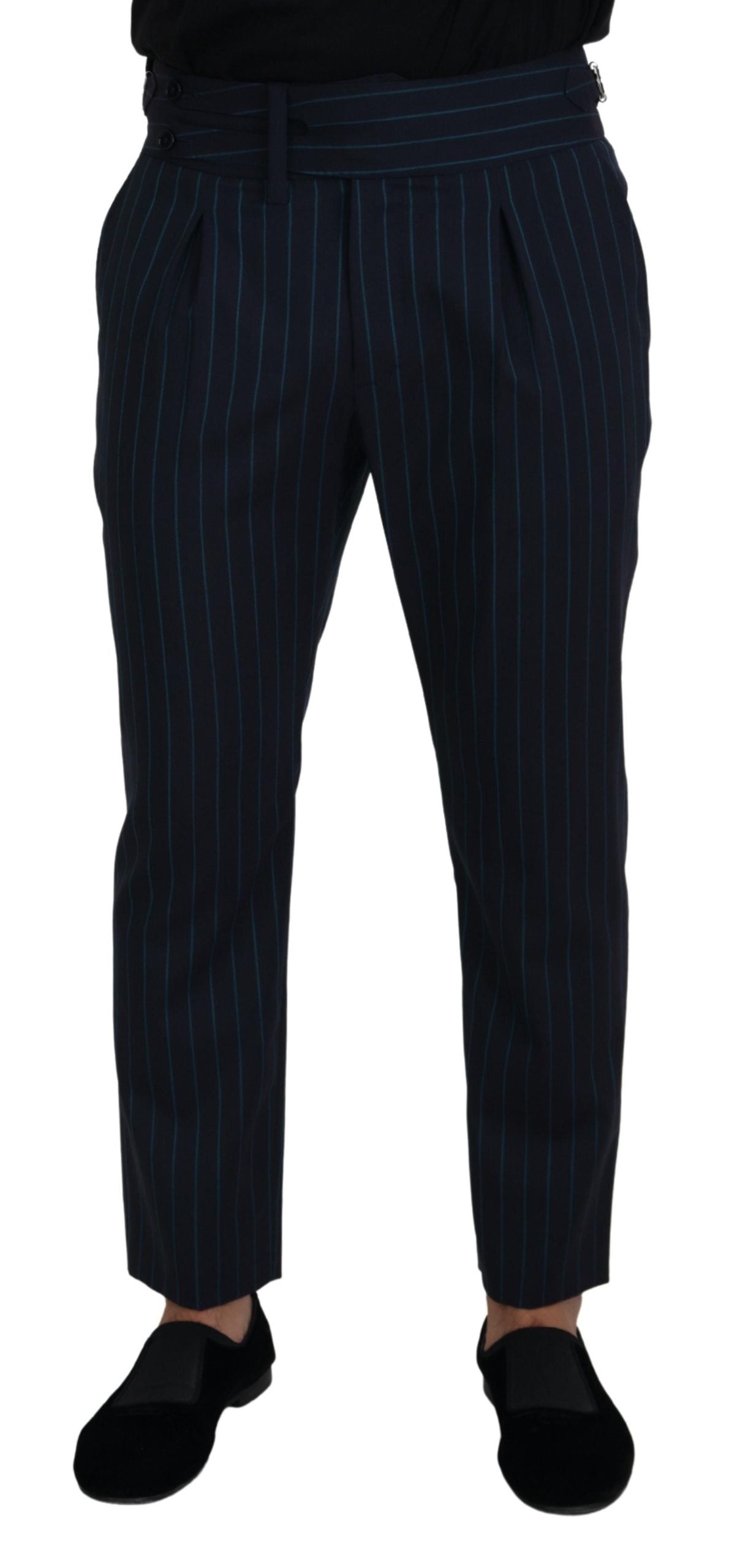 Dolce & Gabbana Elegant Stripe Virgin Wool Trousers Dolce & Gabbana