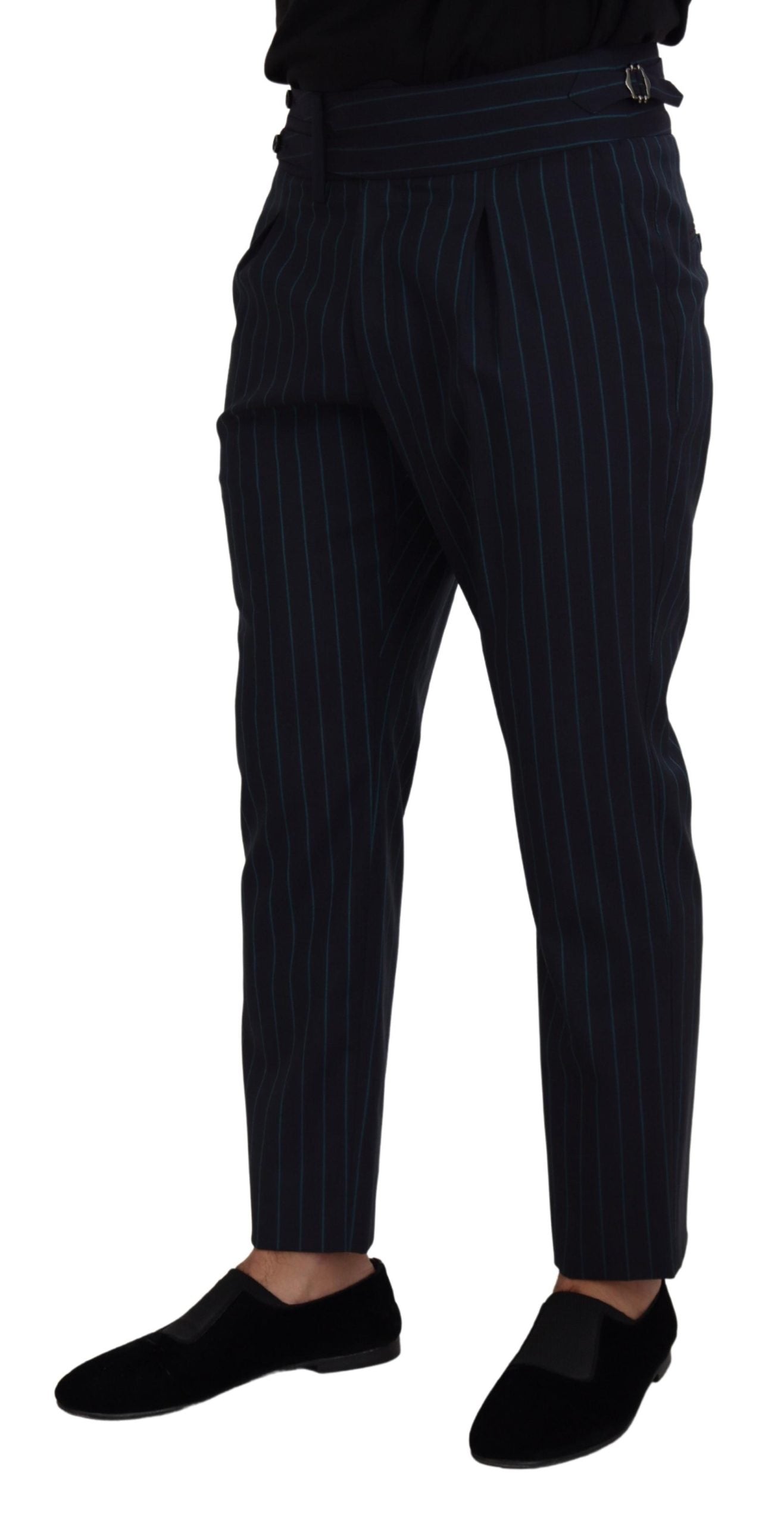 Dolce & Gabbana Elegant Stripe Virgin Wool Trousers Dolce & Gabbana