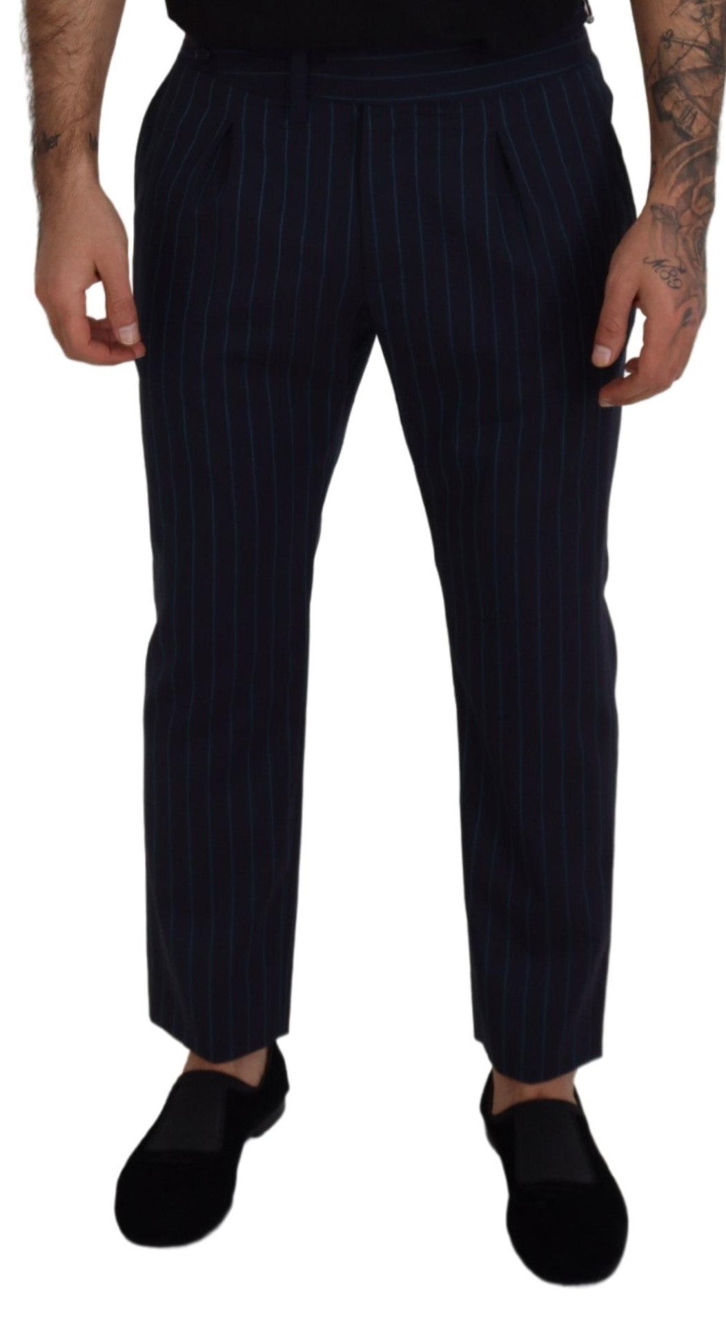 Dolce & Gabbana Elegant Stripe Virgin Wool Trousers Dolce & Gabbana