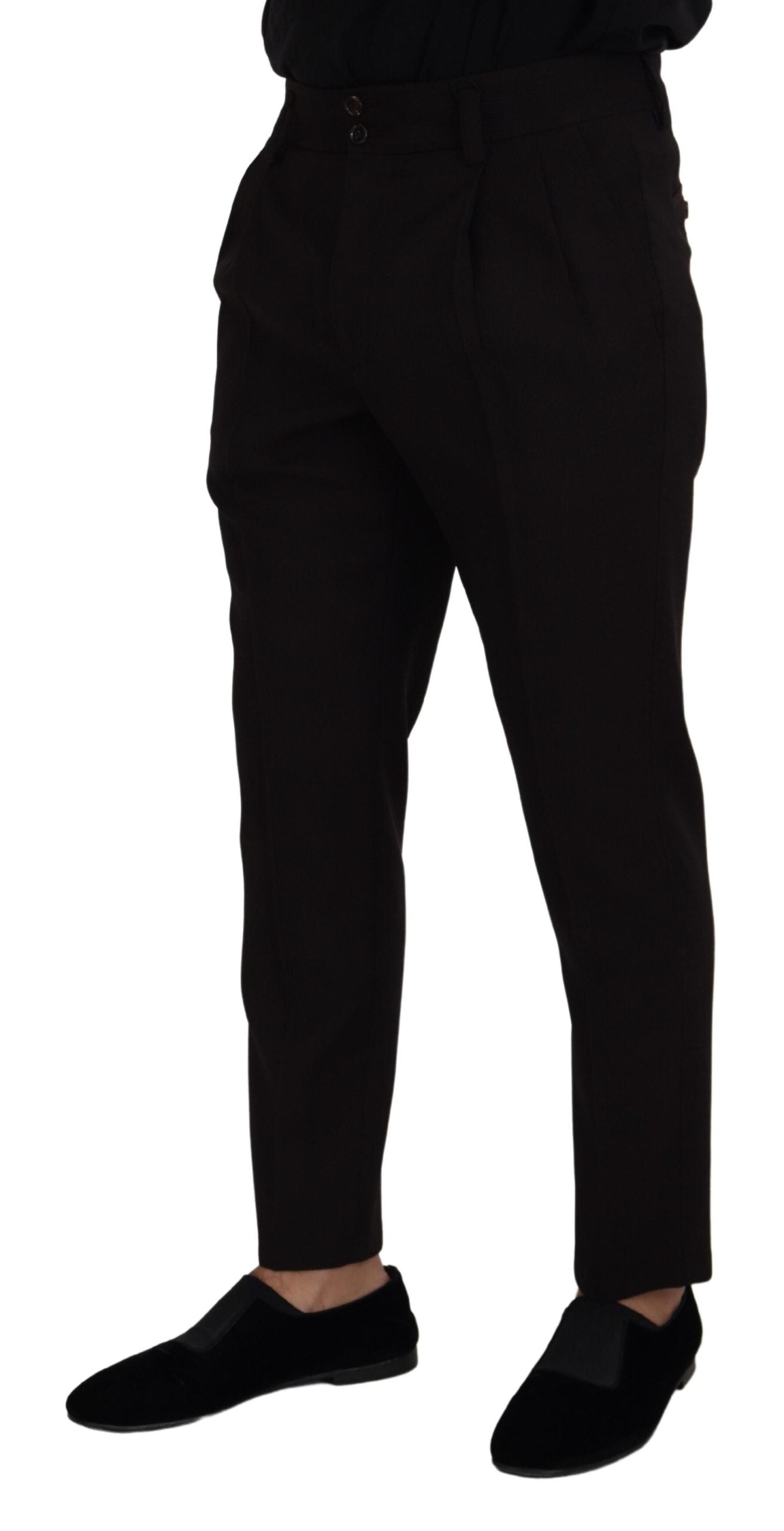 Dolce & Gabbana Elegant Black Virgin Wool Trousers Dolce & Gabbana