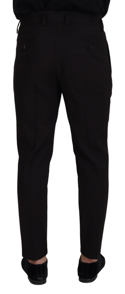 Dolce & Gabbana Elegant Black Virgin Wool Trousers Dolce & Gabbana