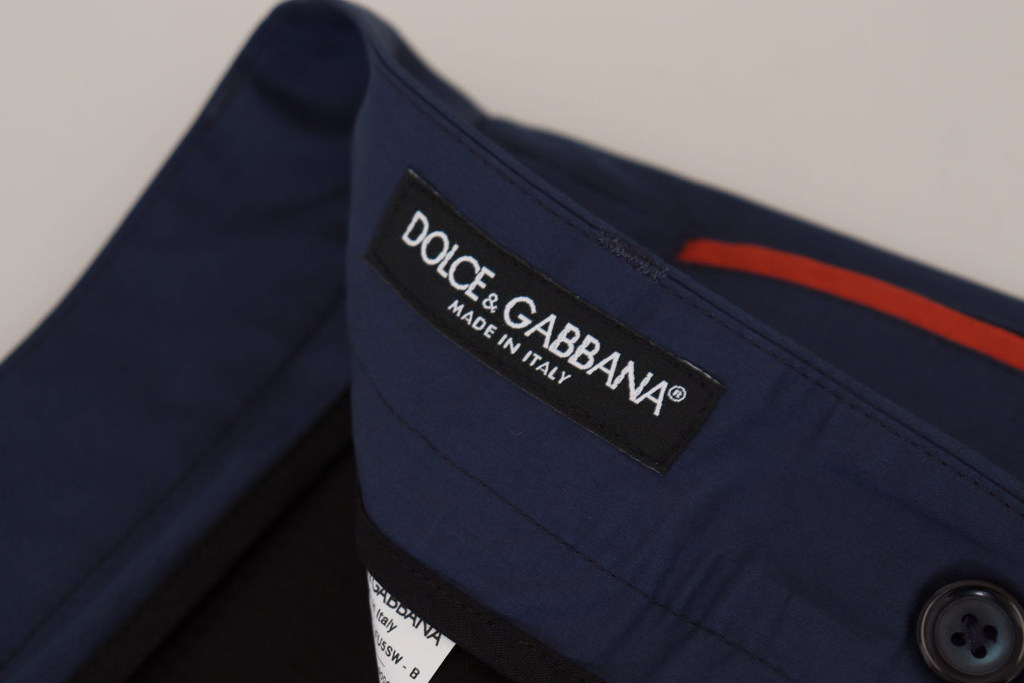 Dolce & Gabbana Elegant Blue Cotton Silk Pants Dolce & Gabbana