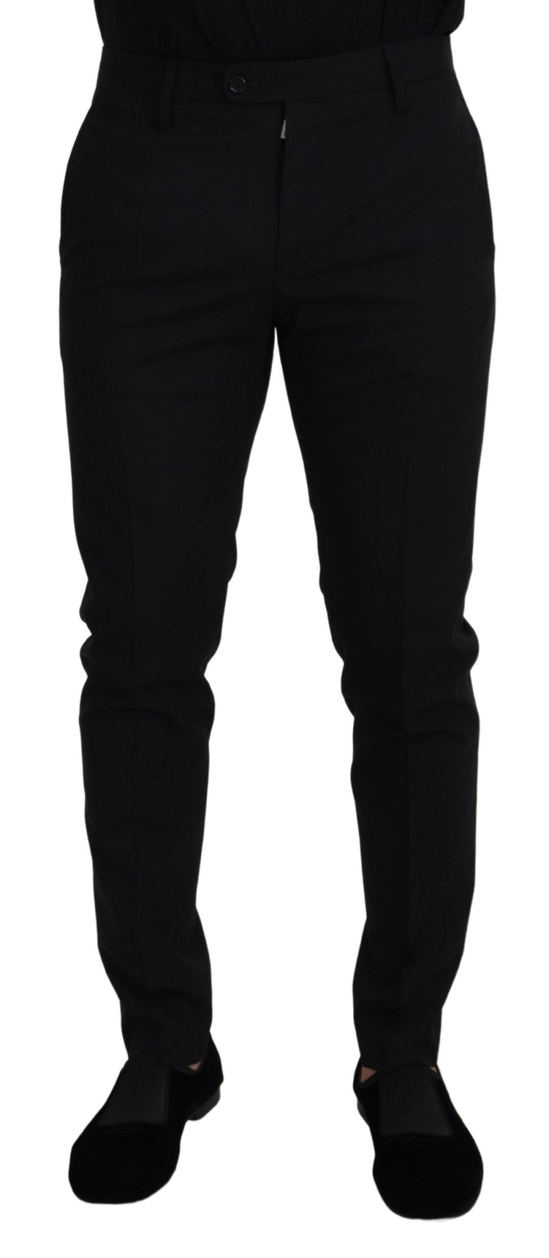 Dolce & Gabbana Elegant Black Wool-Blend Trousers Dolce & Gabbana