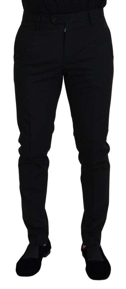 Dolce & Gabbana Elegant Black Wool-Blend Trousers Dolce & Gabbana