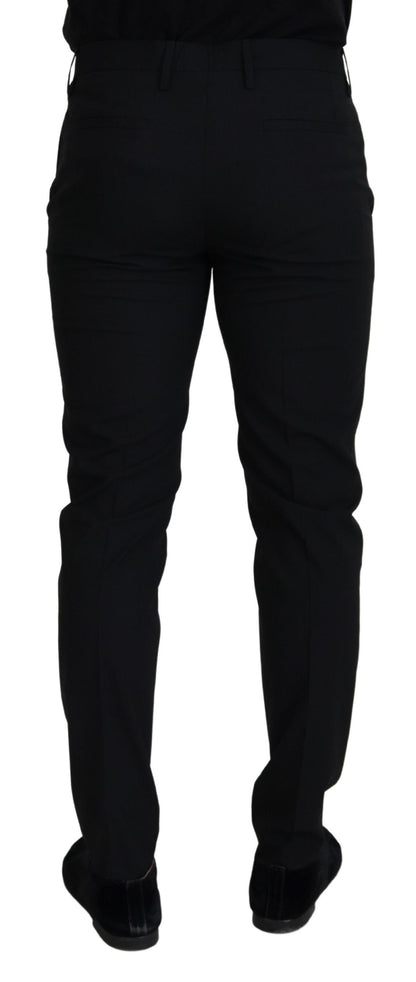 Dolce & Gabbana Elegant Black Wool-Blend Trousers Dolce & Gabbana