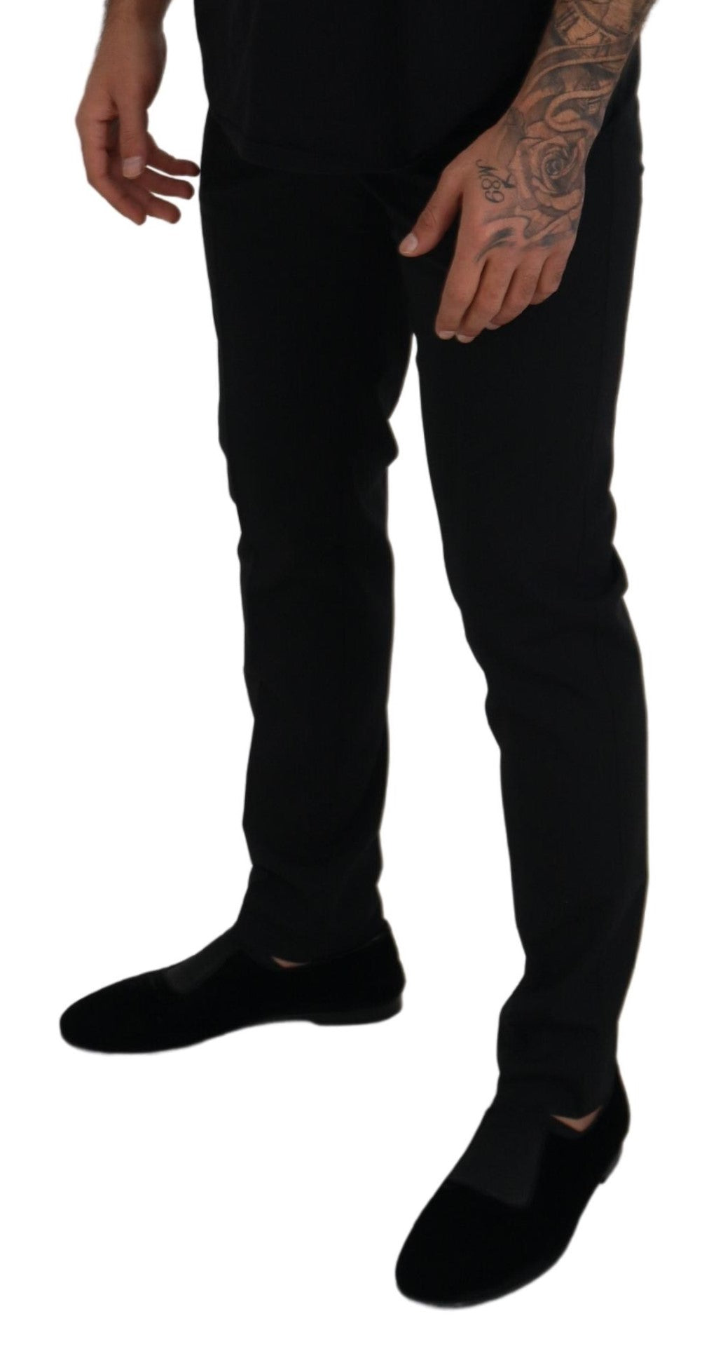 Dolce & Gabbana Elegant Black Wool-Blend Trousers Dolce & Gabbana