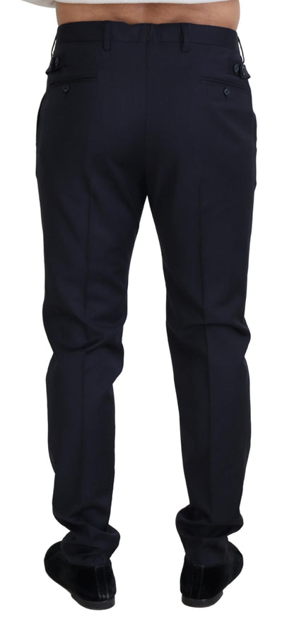 Dolce & Gabbana Elegant Blue Wool Blend Trousers Dolce & Gabbana