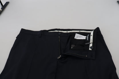 Dolce & Gabbana Elegant Blue Wool Blend Trousers Dolce & Gabbana