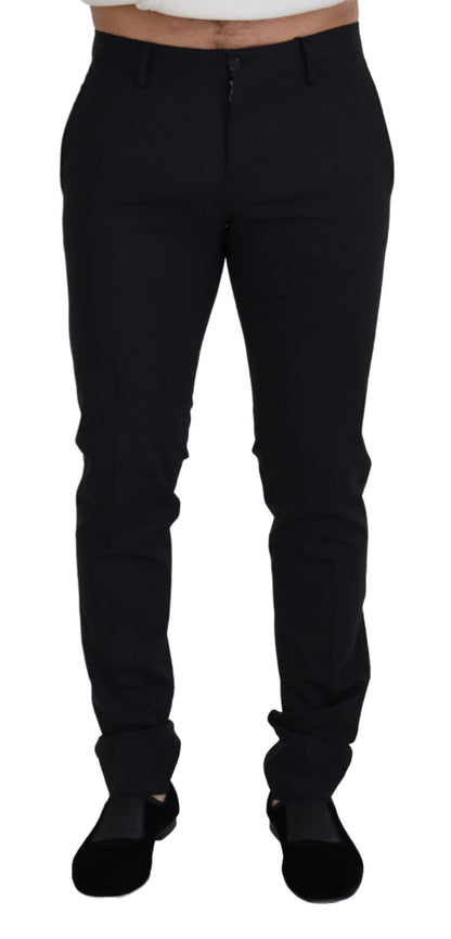 Dolce & Gabbana Elegant Black Wool Blend Trousers Dolce & Gabbana