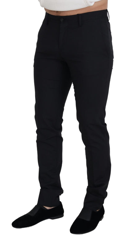 Dolce & Gabbana Elegant Black Wool Blend Trousers Dolce & Gabbana