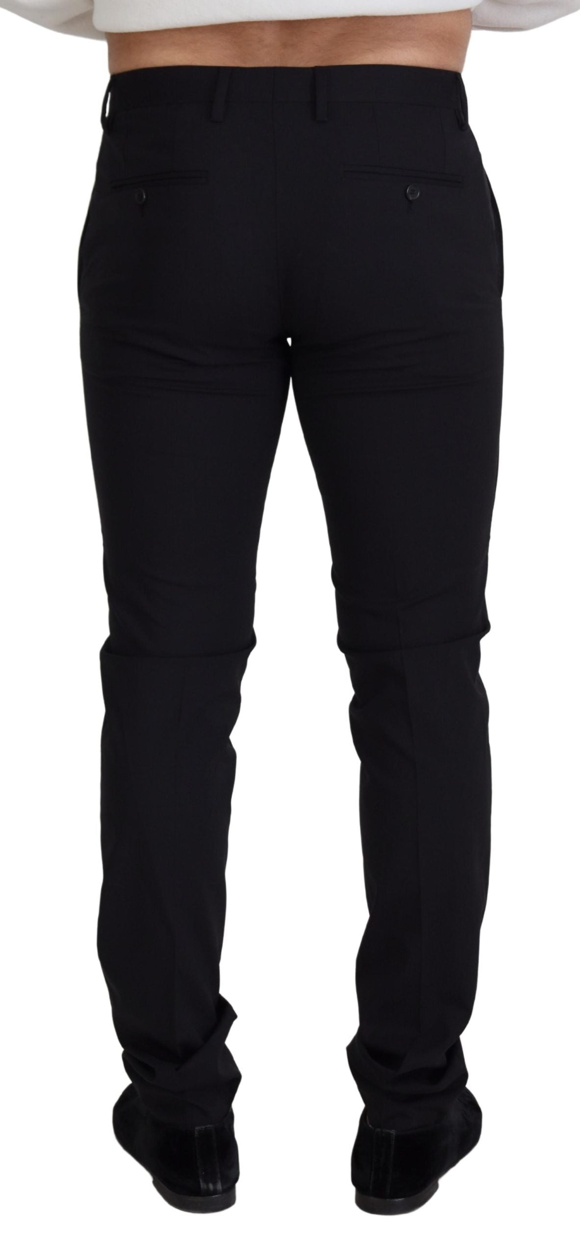 Dolce & Gabbana Elegant Black Wool Blend Trousers Dolce & Gabbana