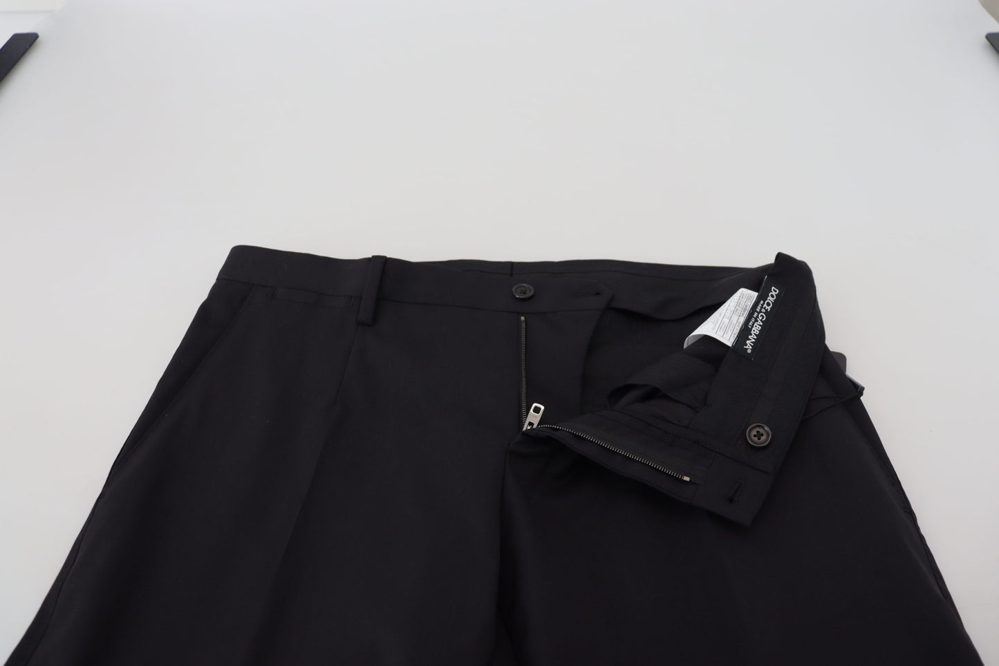 Dolce & Gabbana Elegant Black Wool Blend Trousers Dolce & Gabbana