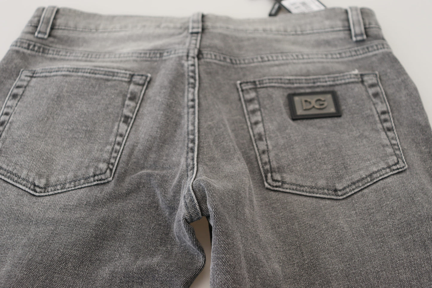 Dolce & Gabbana Chic Grey Washed Denim Pants Dolce & Gabbana