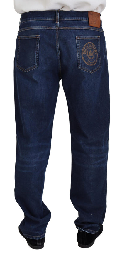 Dolce & Gabbana Elegant Blue Washed Denim Pants Dolce & Gabbana