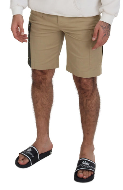 Dolce & Gabbana Elegant Beige Cotton Blend Designer Shorts Dolce & Gabbana