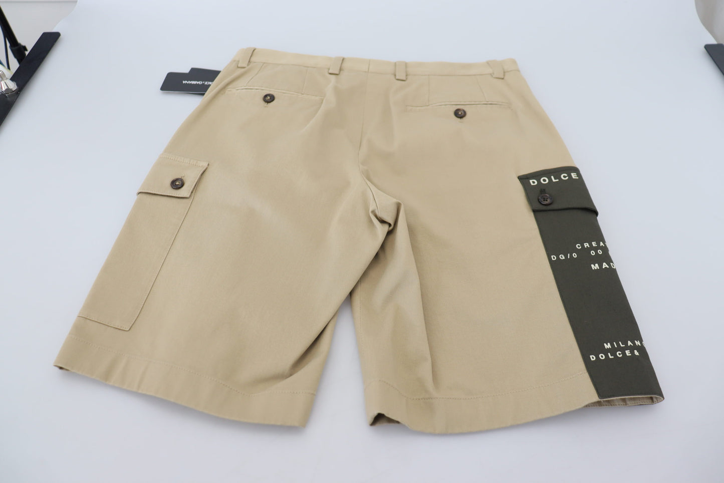 Dolce & Gabbana Elegant Beige Cotton Blend Designer Shorts Dolce & Gabbana