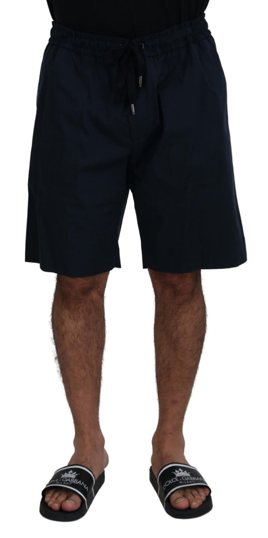 Dolce & Gabbana Elegant Blue Cotton Blend Shorts Dolce & Gabbana