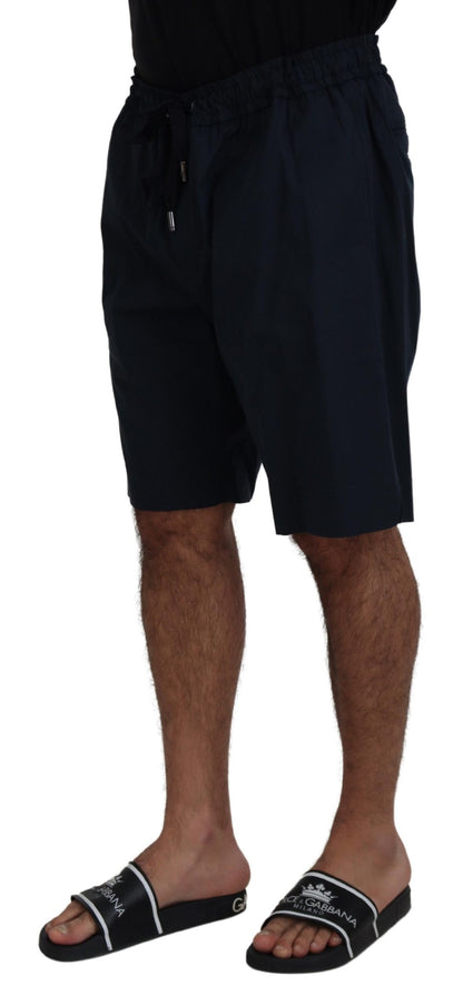 Dolce & Gabbana Elegant Blue Cotton Blend Shorts Dolce & Gabbana