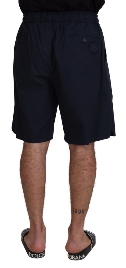 Dolce & Gabbana Elegant Blue Cotton Blend Shorts Dolce & Gabbana