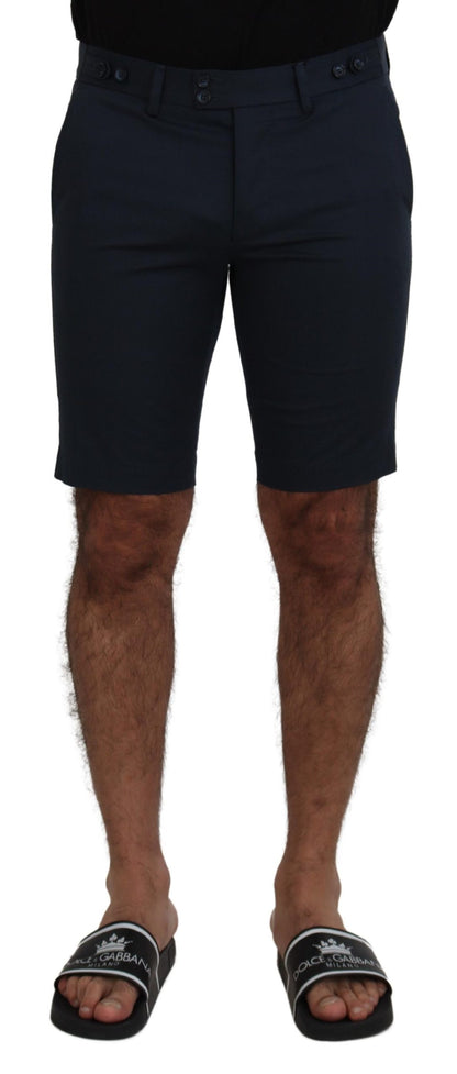 Dolce & Gabbana Elegant Blue Cotton Blend Shorts Dolce & Gabbana